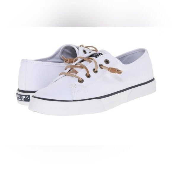 Sperry Shoes - Sperry Top-Sider Crest Vibe Womens Canvas Sneakers Shoes White 6.5